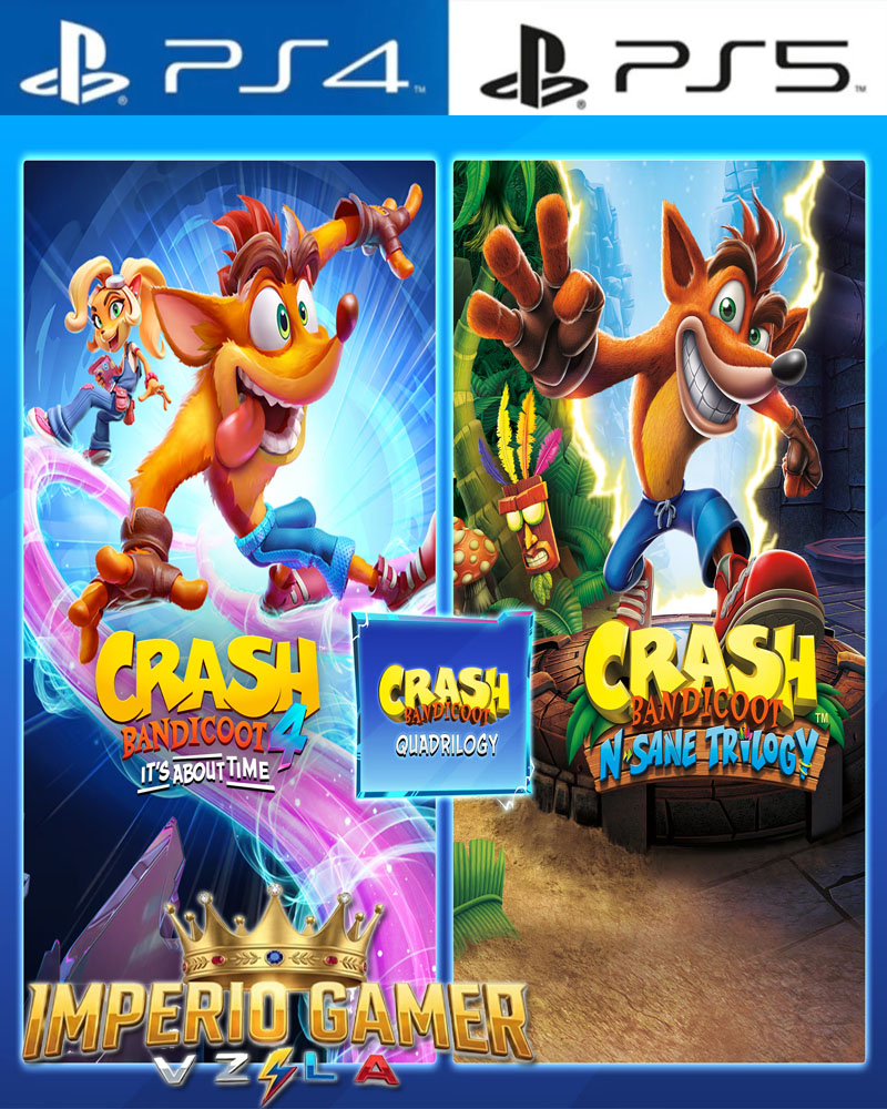 CRASH BANDICOOT SAGA 4 EN 1 PS4 | PS5
