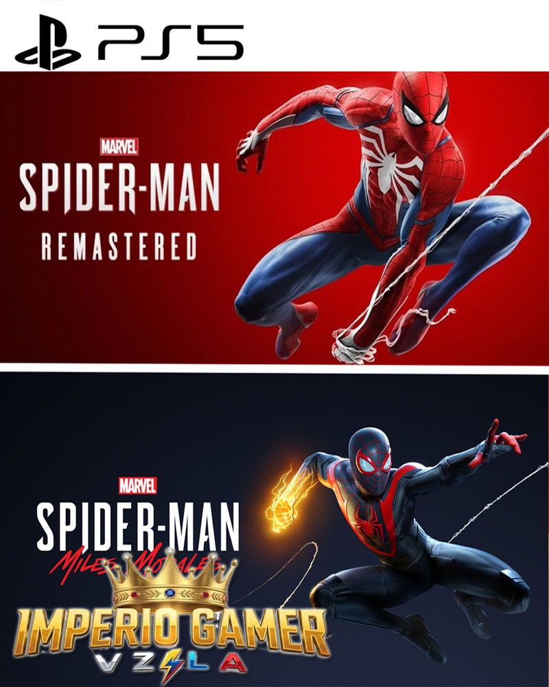 SPIDERMAN MILES MORALES + SPIDEMAN REMASTERED PACK PS5